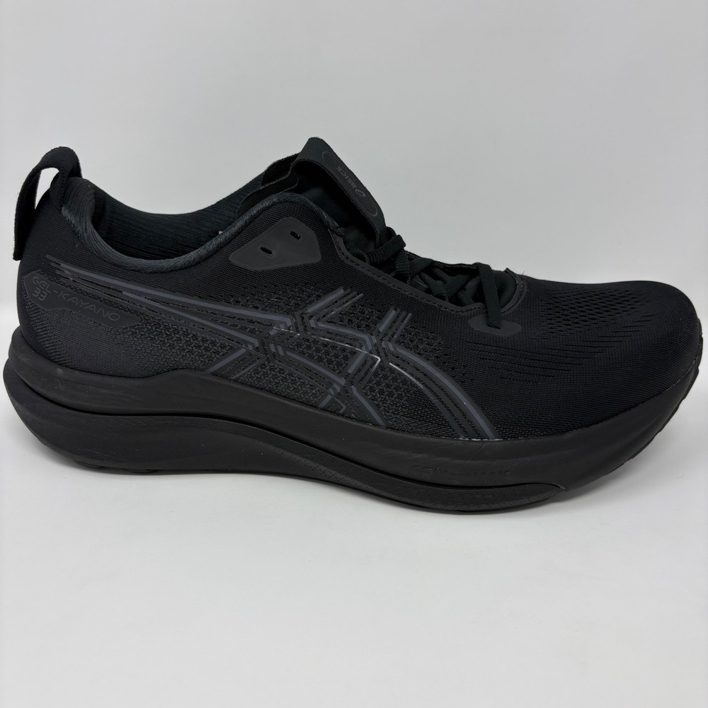 ASICS Gel-Kayano 33 Mens Size 12 Black Athletic Running Shoes (1011C167)